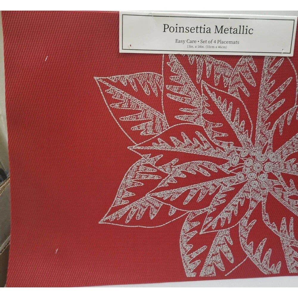 Set of 4 PVC In/Outdoor Polyvinyl Placemats(13